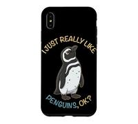 Carcasa para iPhone XS MAX Realmente me Gustan los pingüinos Ok Animal Pingüino de Magallanes