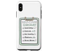 Carcasa para iPhone XS MAX Recordatorio de hábitos saludables de diseño de Lista de verificación de SelfCare