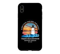 Carcasa para iPhone XS MAX Recuerdo en la Costa de Newport, Oregon, Faro de Yaquina Head