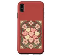 Carcasa para iPhone XS MAX Recuerdos en Forma de corazón y Flores Art Nouveau
