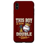 Carcasa para iPhone XS MAX Regalos de béisbol de Doble dígito de This Boy is 10 para el décimo cumpleaños
