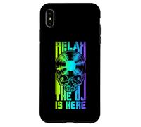 Carcasa para iPhone XS MAX Relax The DJ Is Here, Amante de los Discos de Vinilo Gothic Skull LP