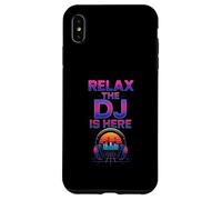 Carcasa para iPhone XS MAX Relax The DJ Is Here Funny DJ Disc Jockey Reproductor de música para Hombre