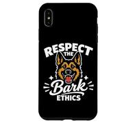 Carcasa para iPhone XS MAX Respect The Bark Ethics, Humor del Pastor alemán