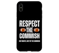 Carcasa para iPhone XS MAX Respect The Commish Funny Fantasy Football Commissioner