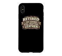 Carcasa para iPhone XS MAX Retired Not Expired Still Crafting Leather Worker Gift