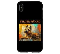Carcasa para iPhone XS MAX Retratos Coloridos de Perros franceses - Berger Picard