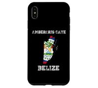 Carcasa para iPhone XS MAX Retro Ambergris Caye Belice Bandera de Belice Envejecida