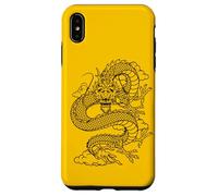 Carcasa para iPhone XS MAX Retro Vintage Zodiac Lunar New Year Black Chinese Dragon