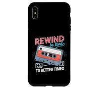 Carcasa para iPhone XS MAX Rewind Be Kind To Better Times Casete Retro
