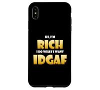 Carcasa para iPhone XS MAX Rich Costume Idgaf Meme Personalized Wealthy Person Success