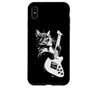 Carcasa para iPhone XS MAX Rock Cat Playing Guitar - Funny Guitar Cat