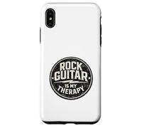 Carcasa para iPhone XS MAX Rock Guitar Is My Therapy - Insignia Vintage con diseño de Guitarra