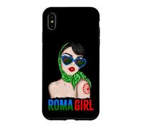 Carcasa para iPhone XS MAX Roma Traveller Girl - Romani Flag Proud Womens