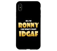 Carcasa para iPhone XS MAX Ronny Costume Idgaf Meme Personalized First Name Ron Joke
