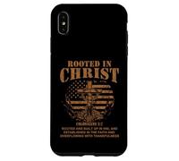 Carcasa para iPhone XS MAX Rooted in Christ Shirt Christian Shirt for Men Cross Shirt