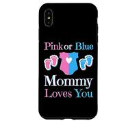 Carcasa para iPhone XS MAX Rosa o Azul Mamá Te Ama Mamá Baby Shower Revelación De Género