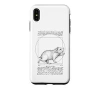 Carcasa para iPhone XS MAX Rueda de hámster Divertido Hombre Vitruvio irónico Leonardo Da Vinci