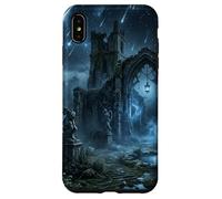 Carcasa para iPhone XS MAX Ruinas góticas, Lluvia de meteoritos, diseño de fantasía Celestial