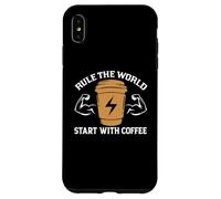 Carcasa para iPhone XS MAX Rule The World Star with Coffee Baristas Funny Coffee Lover