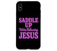 Carcasa para iPhone XS MAX Saddle Up Estaban siguiendo a Jesús Fe Escritura Cristiana Dios
