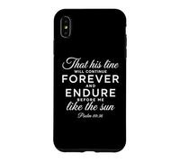 Carcasa para iPhone XS MAX Salmo 89:36 Biblia bíblica bíblica para Siempre y para soportar a los descendientes