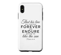 Carcasa para iPhone XS MAX Salmo 89:36 Biblia bíblica bíblica para Siempre y para soportar a los descendientes