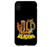 Carcasa para iPhone XS MAX Salvaje sobre la Lectura de Libros Zoo Animales Bibliotecario Día de la Biblioteca
