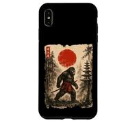 Carcasa para iPhone XS MAX Samurai Bigfoot Japanese Vintage Sasquatch Ukiyo-e Funny