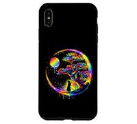 Carcasa para iPhone XS MAX Samurai Silueta Árbol Luna Arte Japonés Ilustración