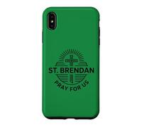 Carcasa para iPhone XS MAX San Brendan Oración por Nosotros Oración Católica de San Patronazgo