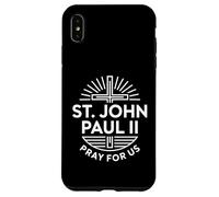 Carcasa para iPhone XS MAX San Juan Pablo II Ruega por Nosotros Cruz Cristiana Católica