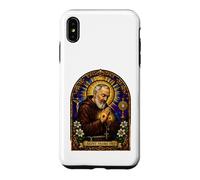 Carcasa para iPhone XS MAX San Padre Pío Católico Devocional Gótico Mosaico Icono Arte