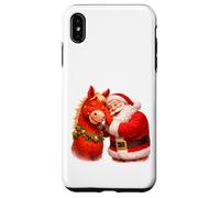 Carcasa para iPhone XS MAX Santa compartiendo Secretos con Caballo