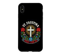 Carcasa para iPhone XS MAX Santa Faustina ruega por Nosotros católica Floral