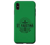 Carcasa para iPhone XS MAX Santa Faustina ruega por Nosotros Cruz Católica