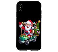 Carcasa para iPhone XS MAX Santa Golf Cart pueblos Paseo de Vacaciones de Navidad SantaCon