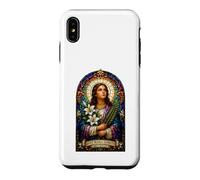 Carcasa para iPhone XS MAX Santa María Goretti Reza por Nosotros Icono Católico Arte Fe