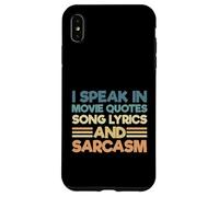 Carcasa para iPhone XS MAX Sarcastic I Speak In Movie Quotes Letras De Canciones Y Sarcasmo