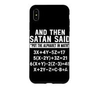Carcasa para iPhone XS MAX Satanás puso el Alfabeto en matemáticas Amante Divertidos Problemas de Álgebra