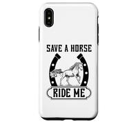 Carcasa para iPhone XS MAX Save A Horse Ride Me Divertido Paseo a Caballo Entre Vaquero y Vaquera