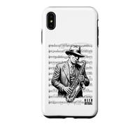 Carcasa para iPhone XS MAX Saxofonista Reed Ritual Saxofonista Vintage Partitura