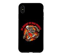 Carcasa para iPhone XS MAX Sé Consciente de la Gente Mala - Monopatín Esqueleto Llama Retro