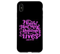Carcasa para iPhone XS MAX Sé Que mi Redentor Vive versículo bíblico Mujeres
