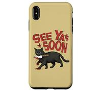 Carcasa para iPhone XS MAX See Ya Soon Dark Cat Meme Design Womens Girls
