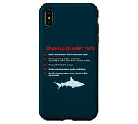 Carcasa para iPhone XS MAX Seychelles Tiburones Advertencia Snorkel Natación Buceo Mar