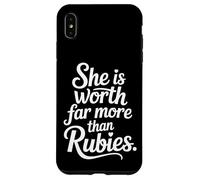 Carcasa para iPhone XS MAX She Is Worth Far More Than Rubies Mujeres cristianas -