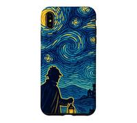 Carcasa para iPhone XS MAX Sherlock Holmes Noche Estrellada Detective Vintage
