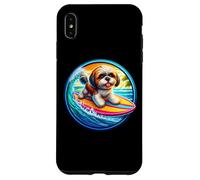 Carcasa para iPhone XS MAX Shih Tzu Perro Surfing Lover Surfer Propietario Surfboard Rider Cool
