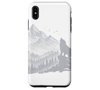 Carcasa para iPhone XS MAX Silueta de Paisaje de Lobo